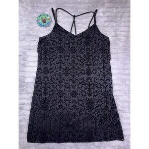 Large Antique Sleeveless Strappy Velvet Burnout‎ Whimsigoth Grunge Fairy Y2K 90s